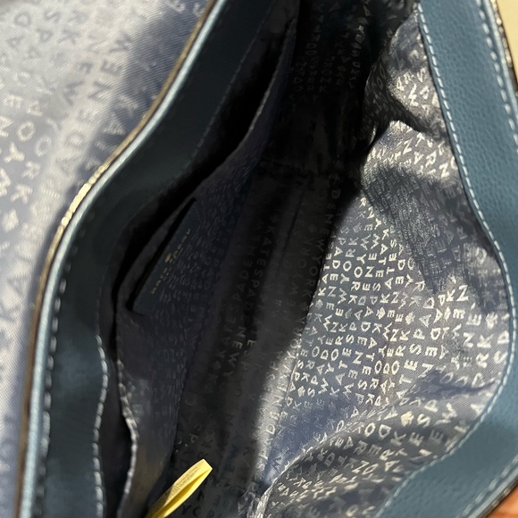 Kate Spade New York Blue Kailey Patterson Drive Leather Crossbody Purse NWOT - Picture 9 of 13